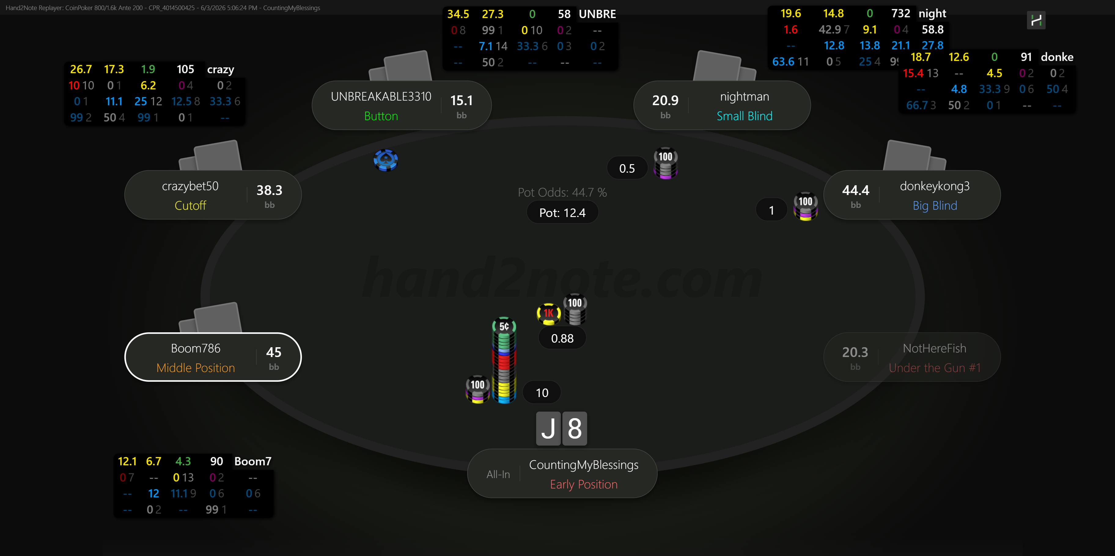 Screenshot 2 da mão de poker